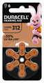 Hörapparatsbatteri DA312 6-pack Duracell